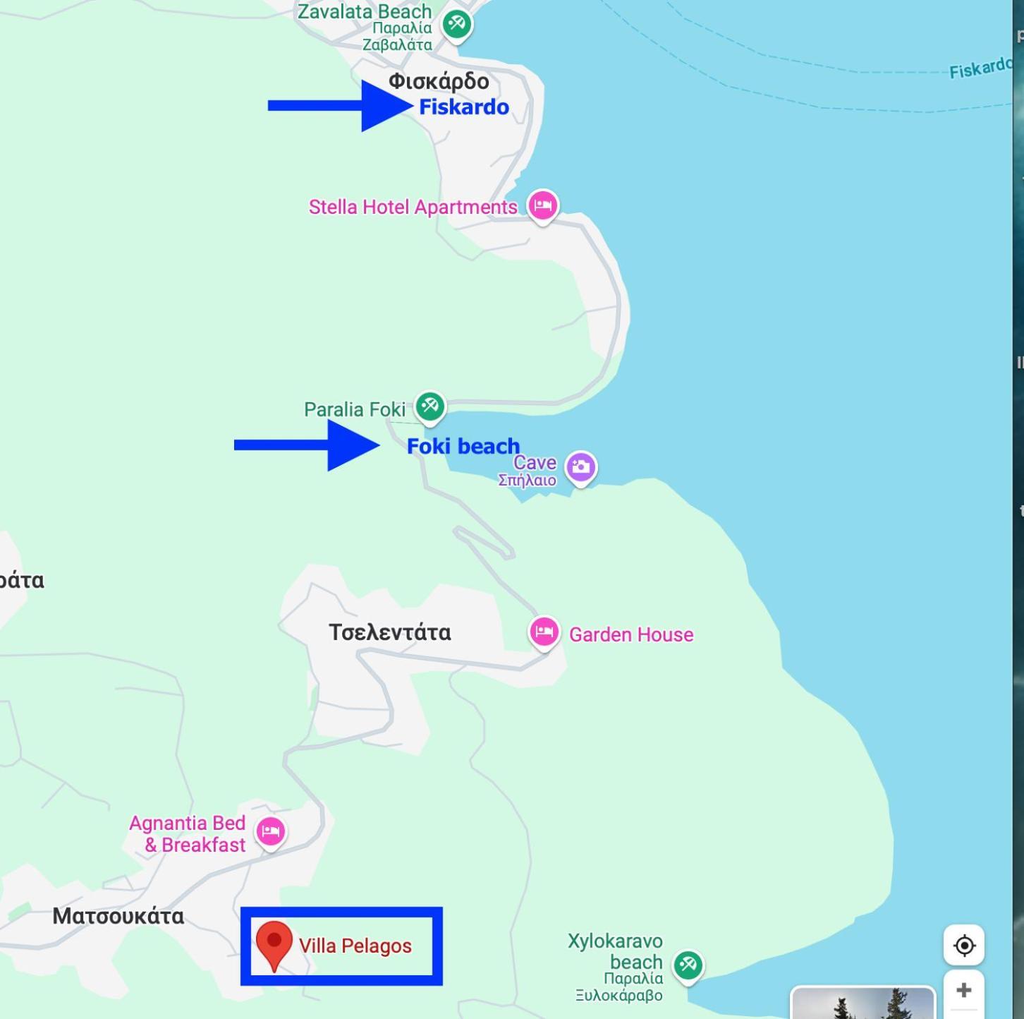 Villa Pelagos Tselendáta Eksteriør billede